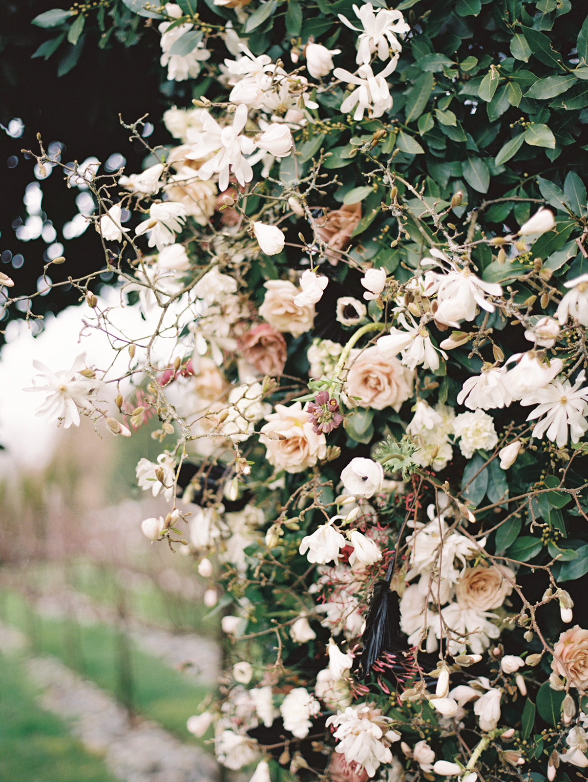 Chateau-Lill-Wedding-Floral-Arch-Details.jpg Wedding floral arch details at Chateau Lill
