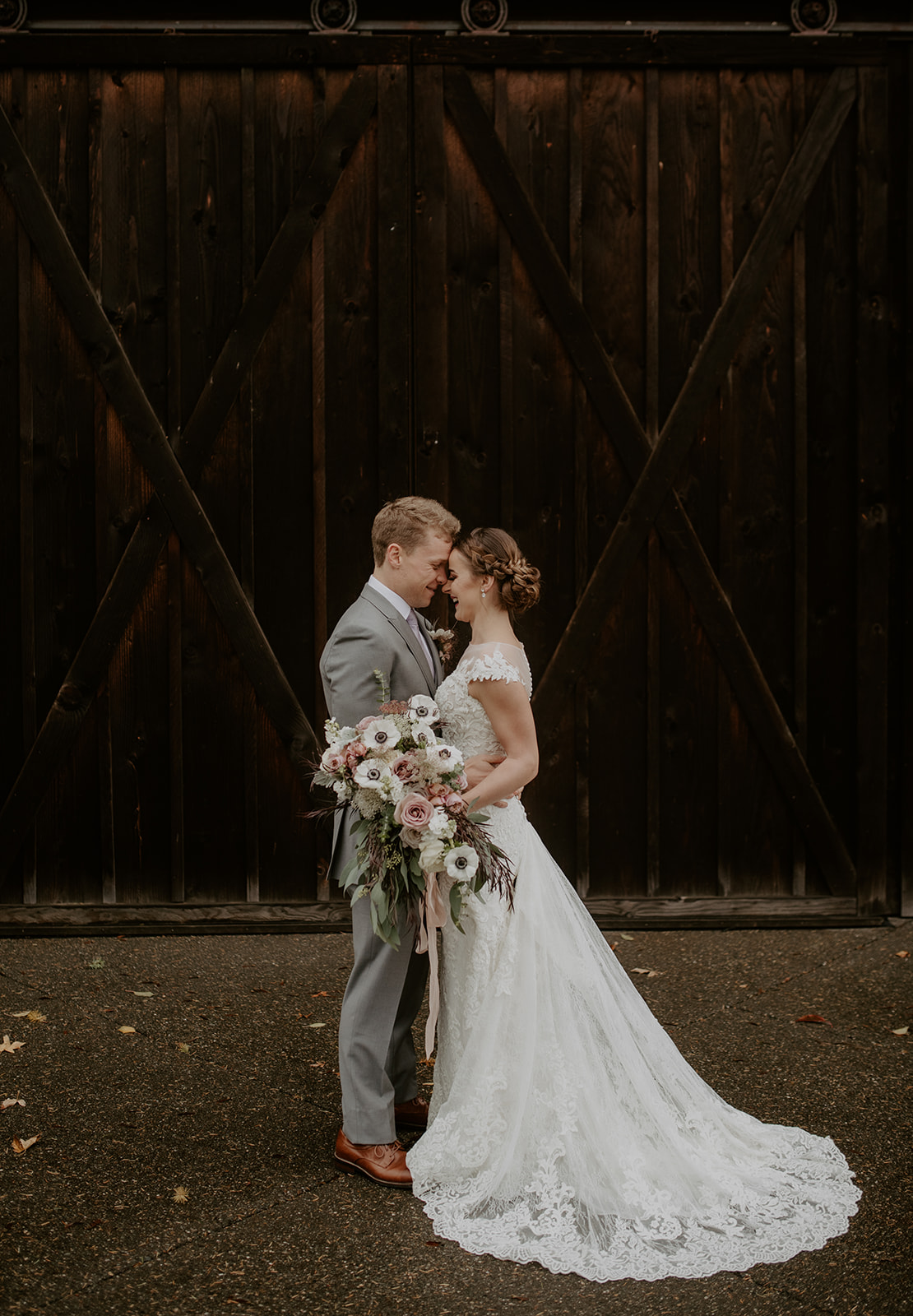 Kelley-Farm-Wedding-First-Look.jpg First look couple holding bouquet