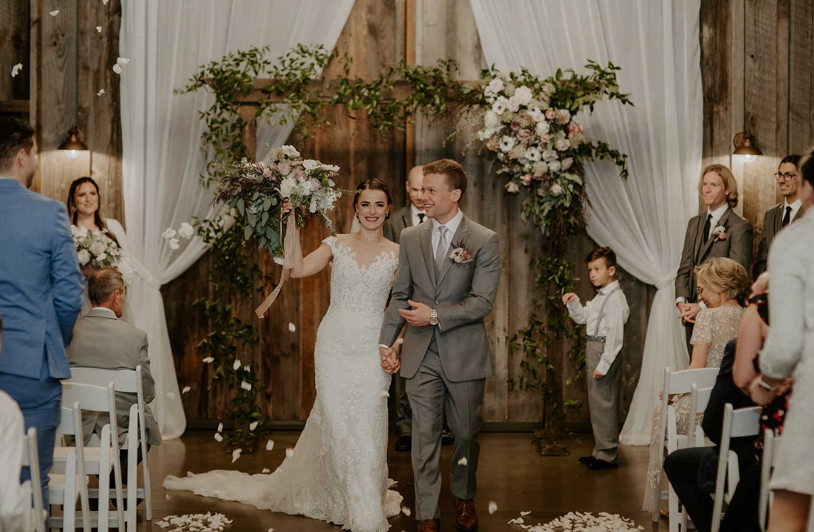 The happy couple after their wedding ceremony