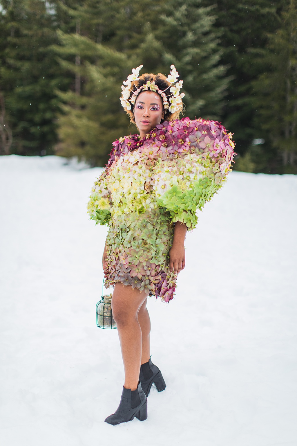 Seattle-Wedding-Florist-Bloom-Poet-Couture-Flower-Dress-American-Flowers-Week-2021-Full-Look The full botanical couture flower dress look