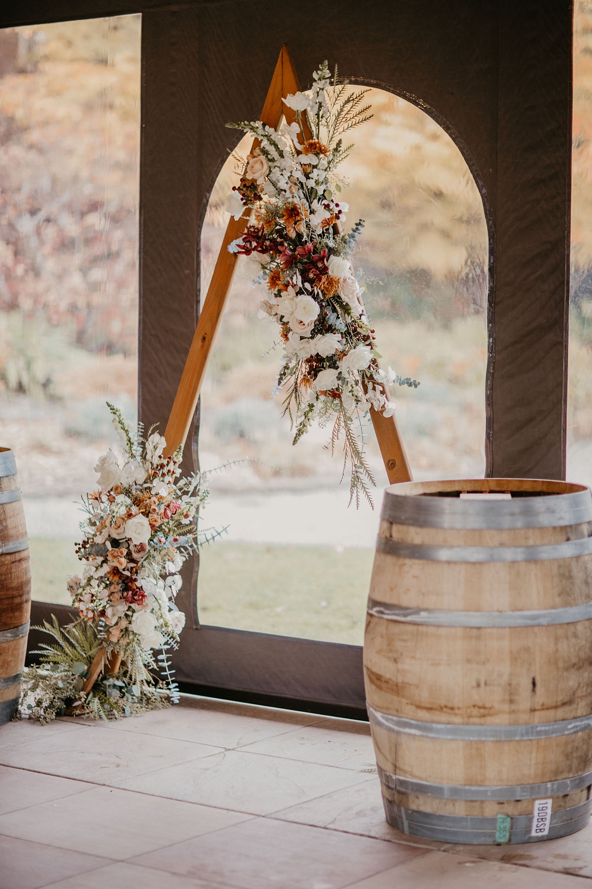Willows-Lodge-Wedding-Arch-Flowers-Garden-Gazebo wedding arch flowers at the Willows Lodge in the garden gazebo