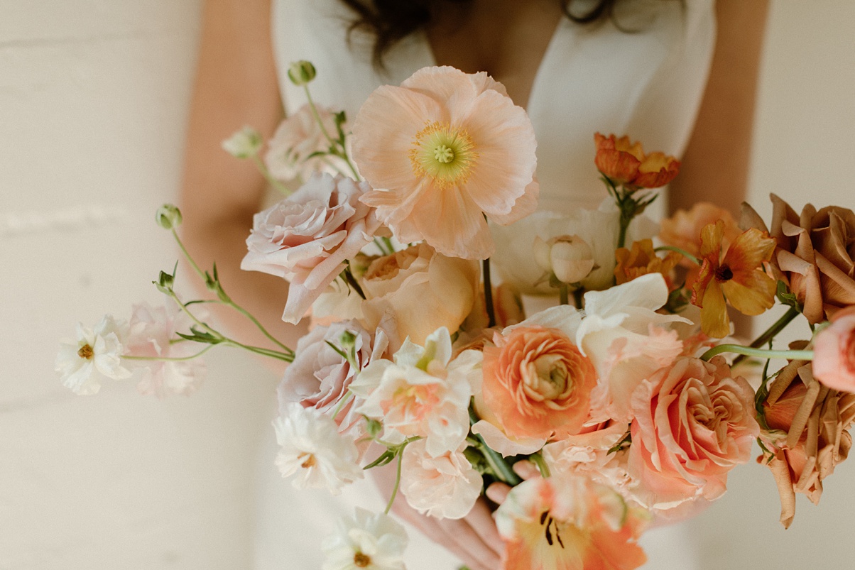 Block-41-Wedding-Bouquet-Details Block 41 Wedding bouquet details of delicate spring blooms