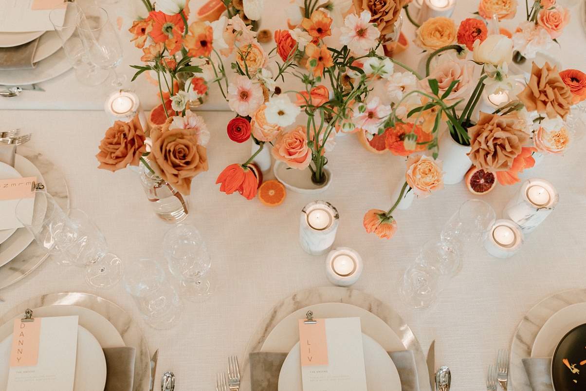 Block-41-Wedding-Flowers-Head-Table Floral highlights from Block 41 wedding reception