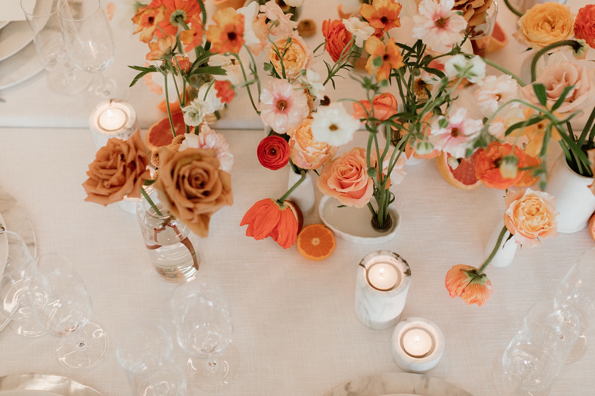Block-41-Wedding-Head-Table-Florals Floral details on the block 41 wedding head table