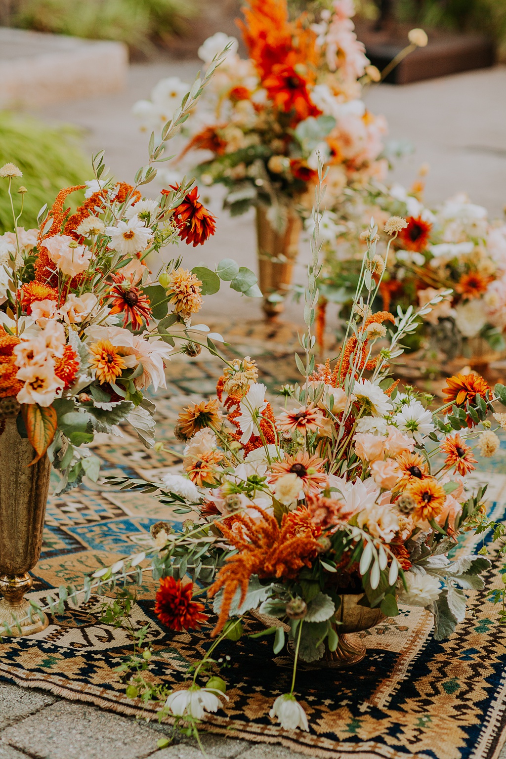 Boho wedding design using amaranth
