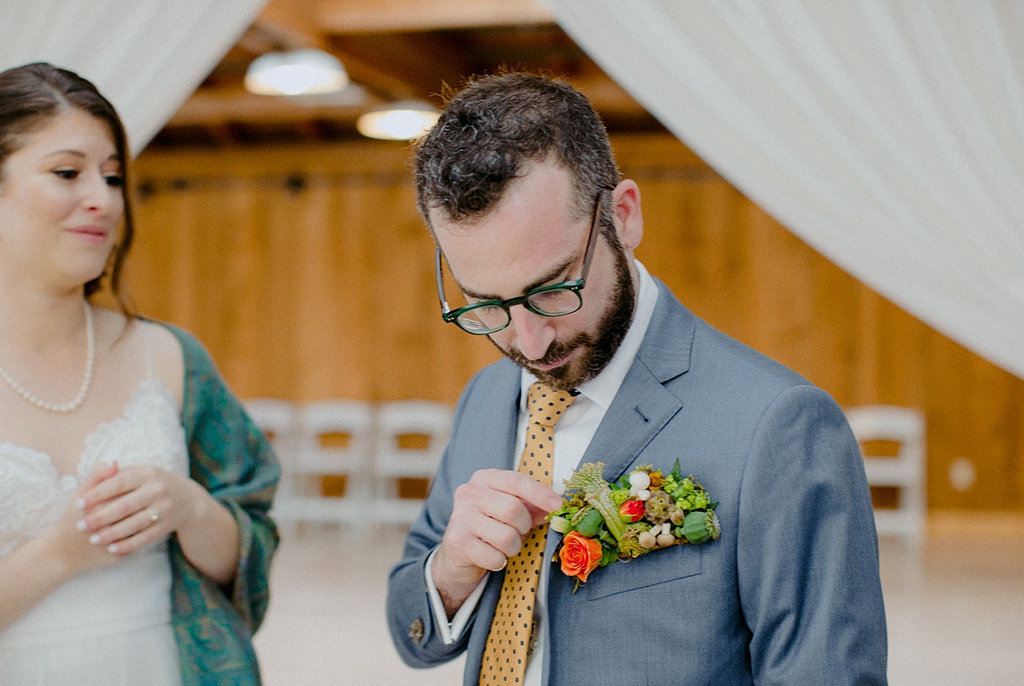 Bloom-Poet-Seattle-Wedding-Florist-Kiana-Lodge-Wedding-Pocket-Square The groom's pocket square made from mushrooms and other botanicals